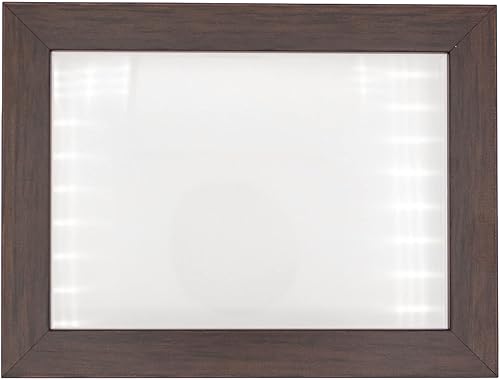 Miniatura 2 de Caja de sombra pequeña marrón oscuro de 4 x 4 pulgadas, marco de madera con parte trasera blanca sin ácidos, acrílico UV y accesorios para colgar,