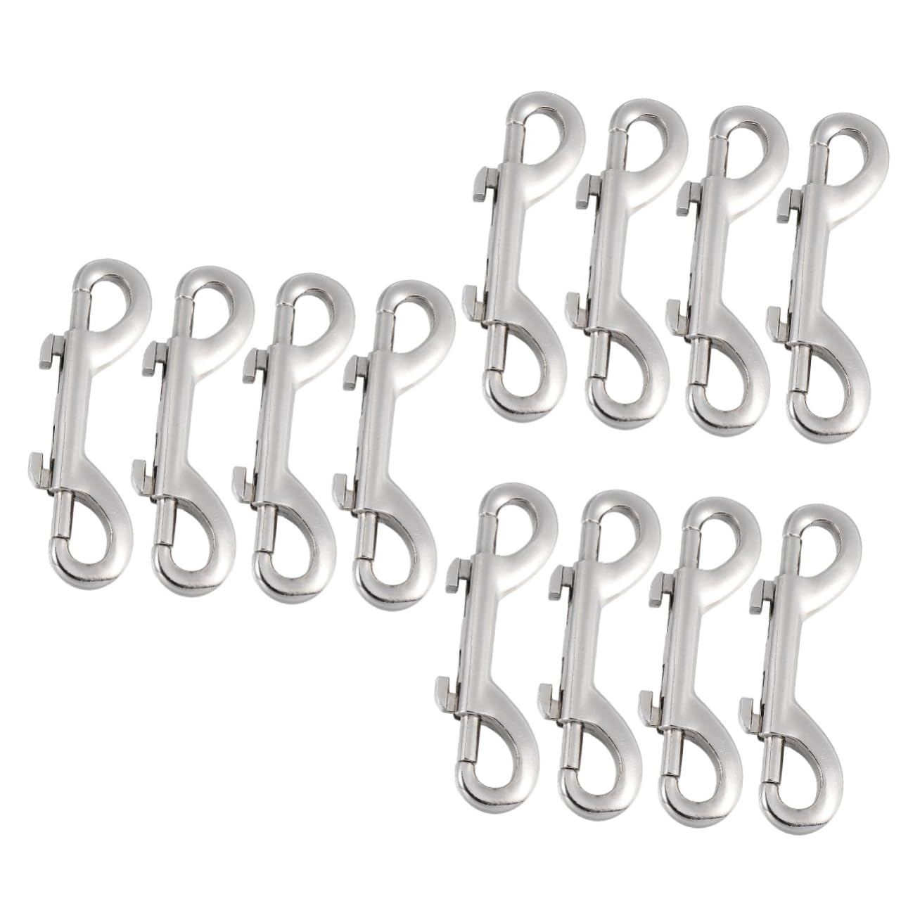 OUNONA 12stücke Doppelendige Schnapphaken Robuste Metallkarabiner Für Tauchen Camping Und Outdoor-aktivitäten Einhändig Bedienbar Zum Befestigen Und Organisieren