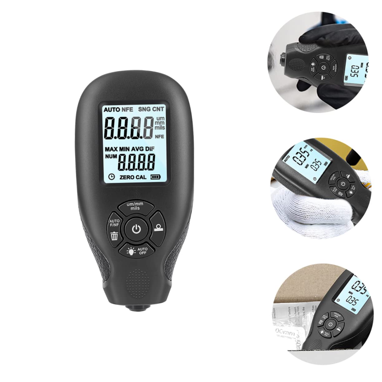 SOLUSTRE 1pc Car Paint Coating Thickness Gauge Mini Digital Thickness Gauge Auto Paint Coating Tester for Car Paint Depth Measurement