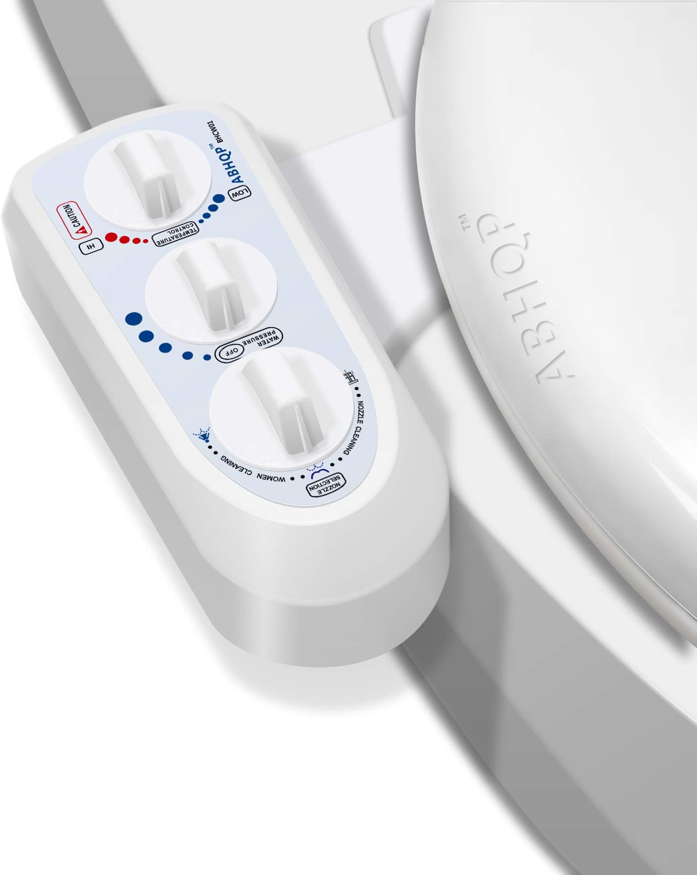 Self Cleaning Hot and Cold Water Bidet - Dual Nozzle (Male & Female) - Non-Electric Mechanical Bidet Toilet Attachment - With Temperature 12 Mo warranty 30 Day Guarantee (BHCW01)