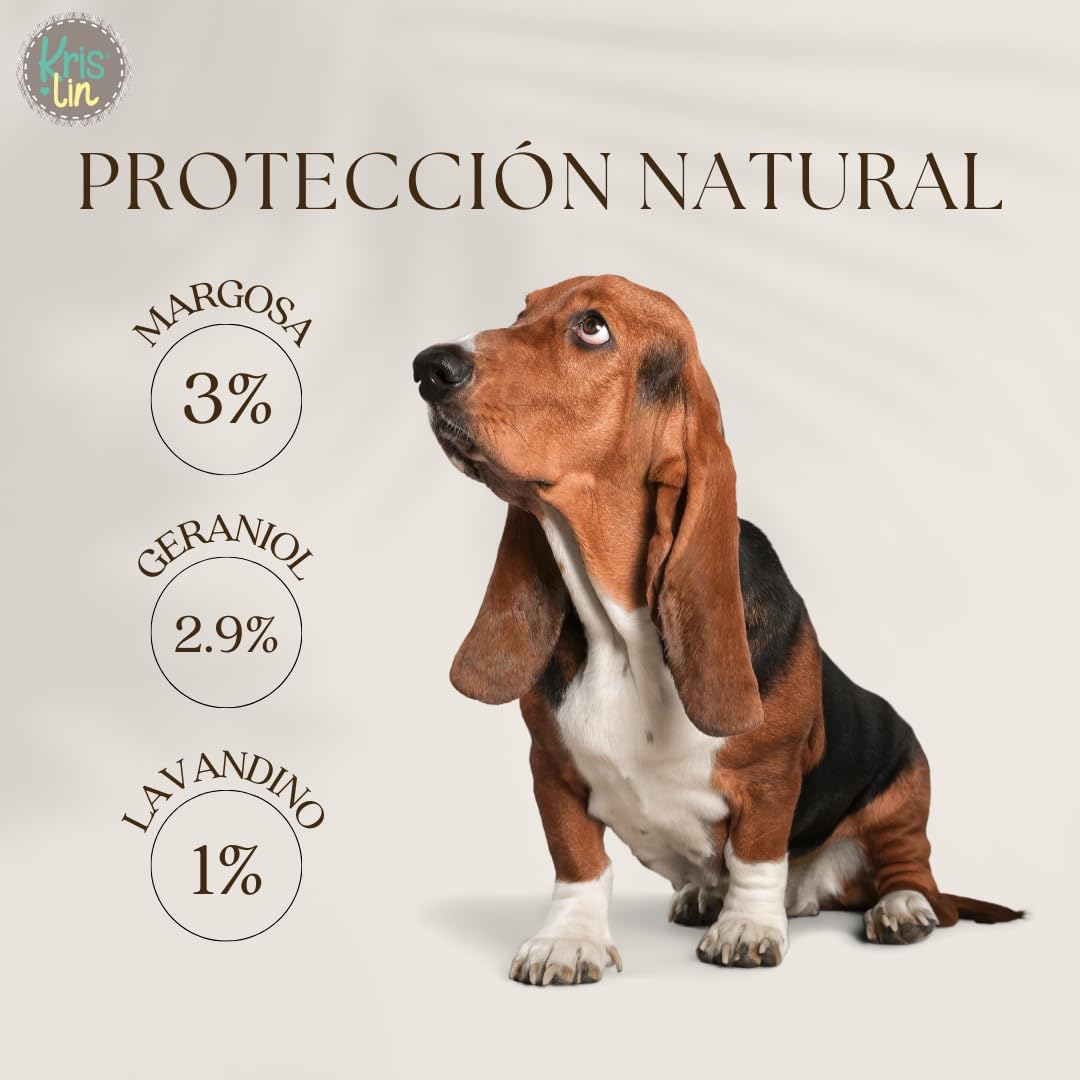 Pack de 24 Pipetas Anti-Insectos para Perros con Margosa, Geraniol y Lavandino | contra Pulgas, Garrapatas, Mosquitos y flebótomos | Único | 1,5 ml