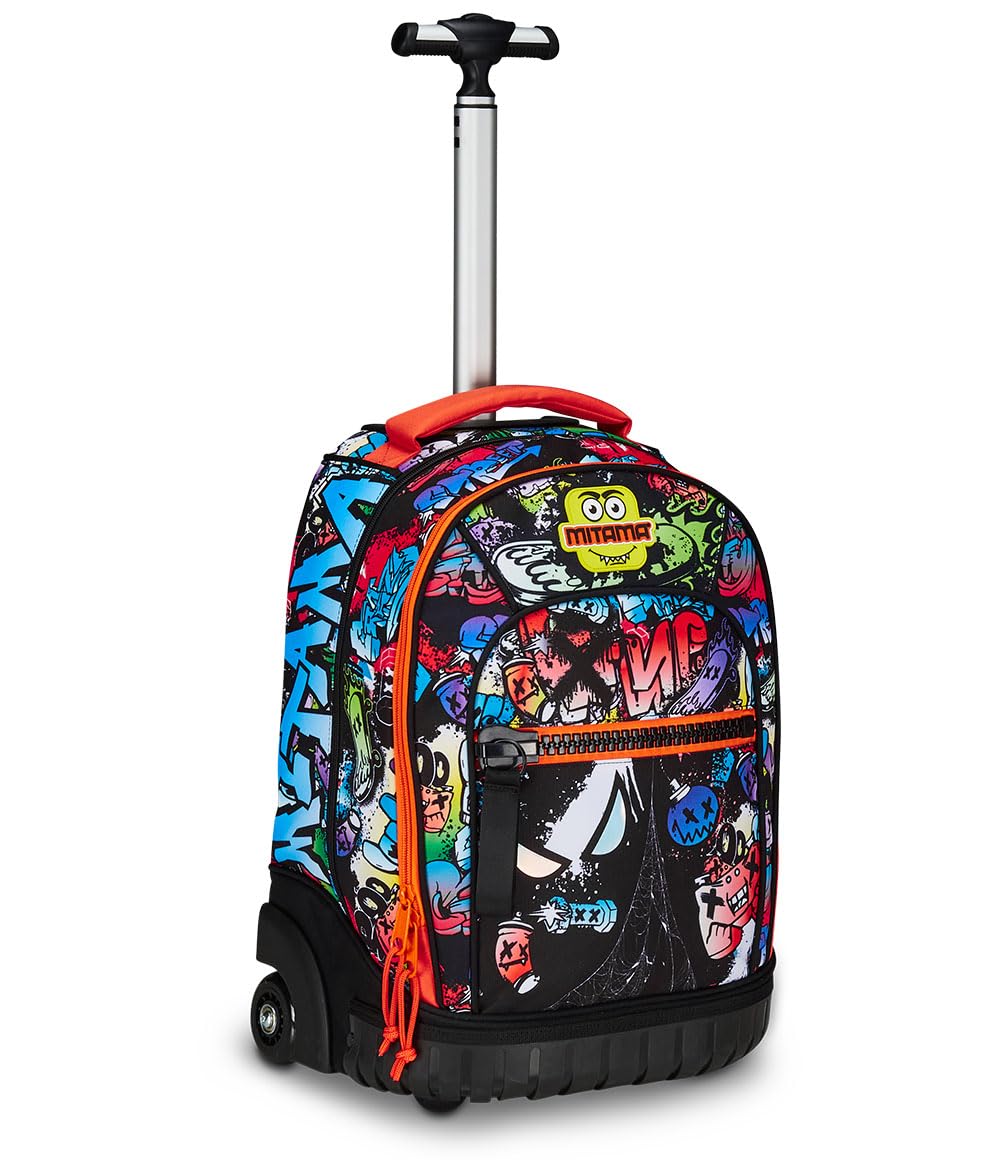 Zaino Trolley Mitama Spider King - Doppio Scomparto, Ruote Gommate, Per Scuola E Tempo Libero - Foto 10