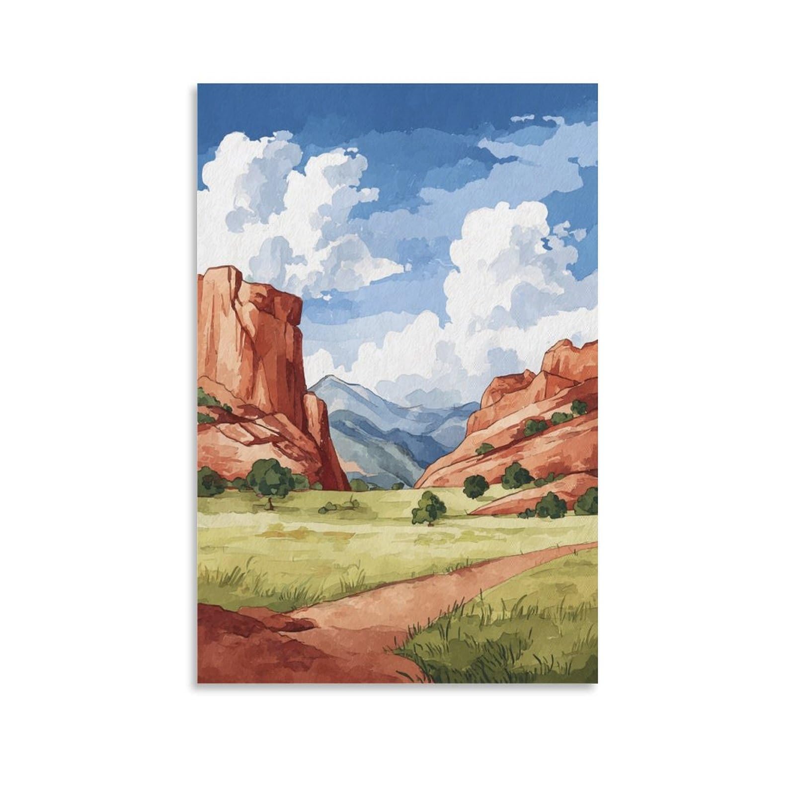 ZBBGGOZ Capitol Reef National Park Poster 24x36inch(60x90cm) Canvas Wall Posters And Art Picture Print Modern Family Bedroom Decor