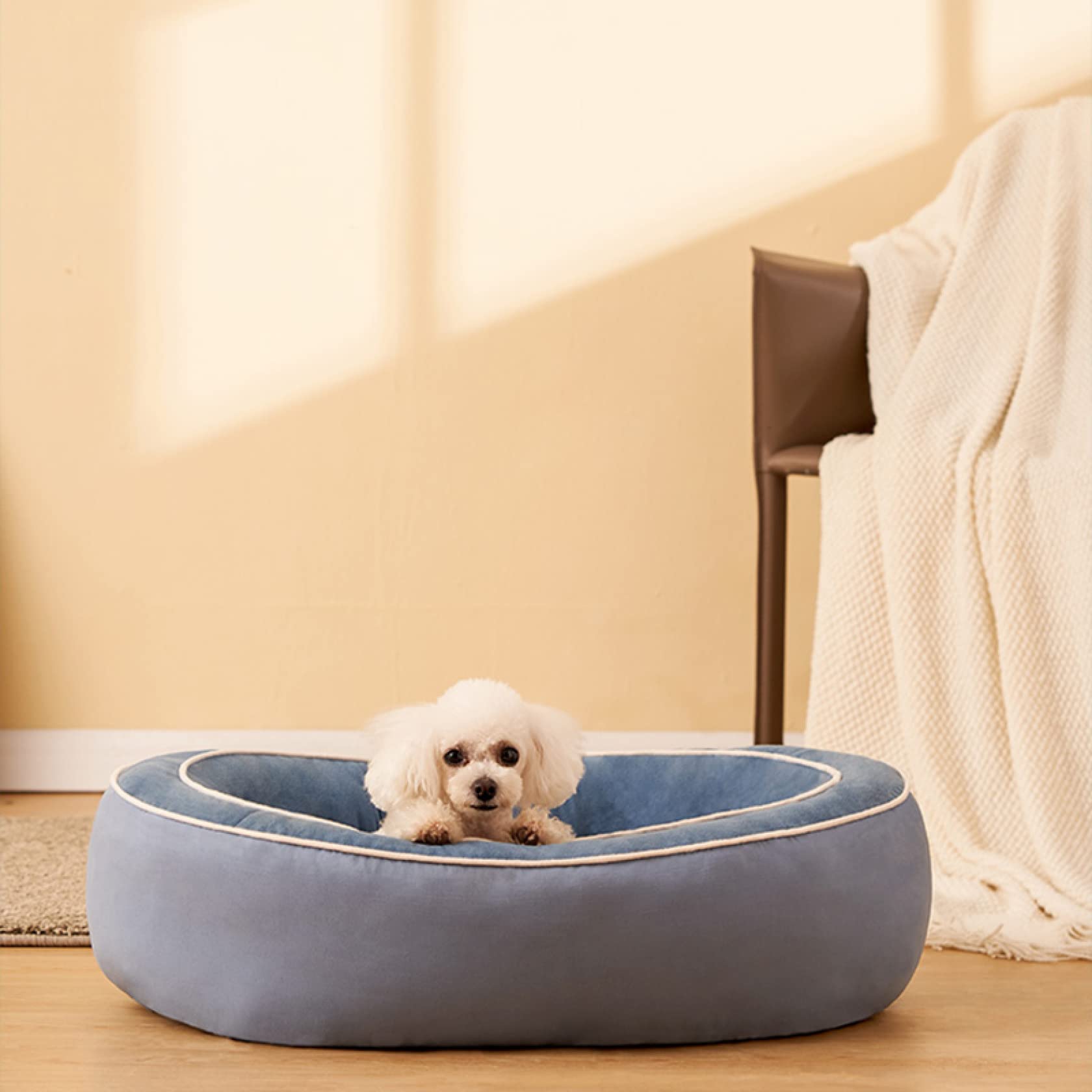 Amazon | 犬 ベッド猫 ベッド 丸型 ペットベッド 小型犬・中型犬・大型