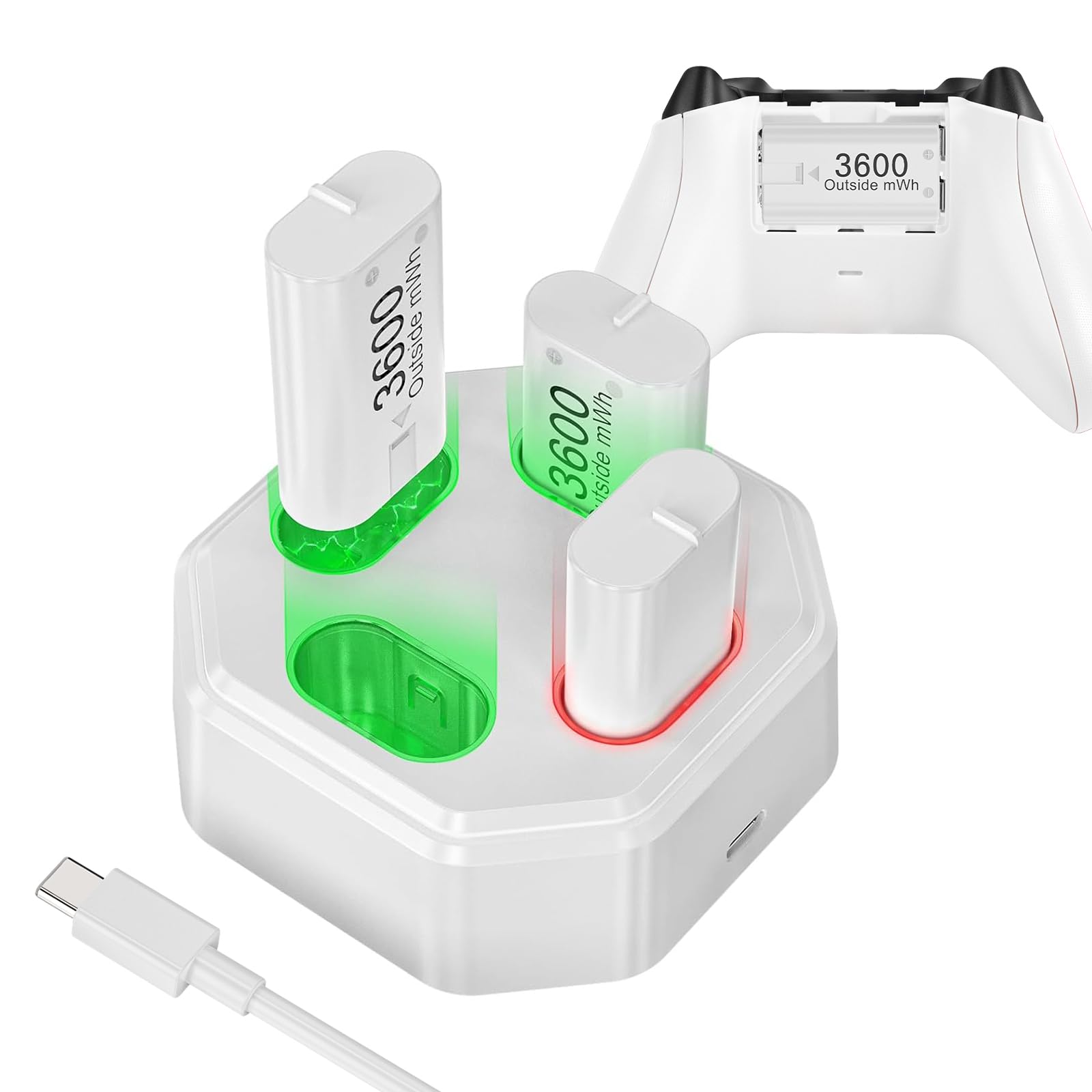 Amazon.co.jp: 4個パック 充電式バッテリーパック Xboxシリーズ S/X、4