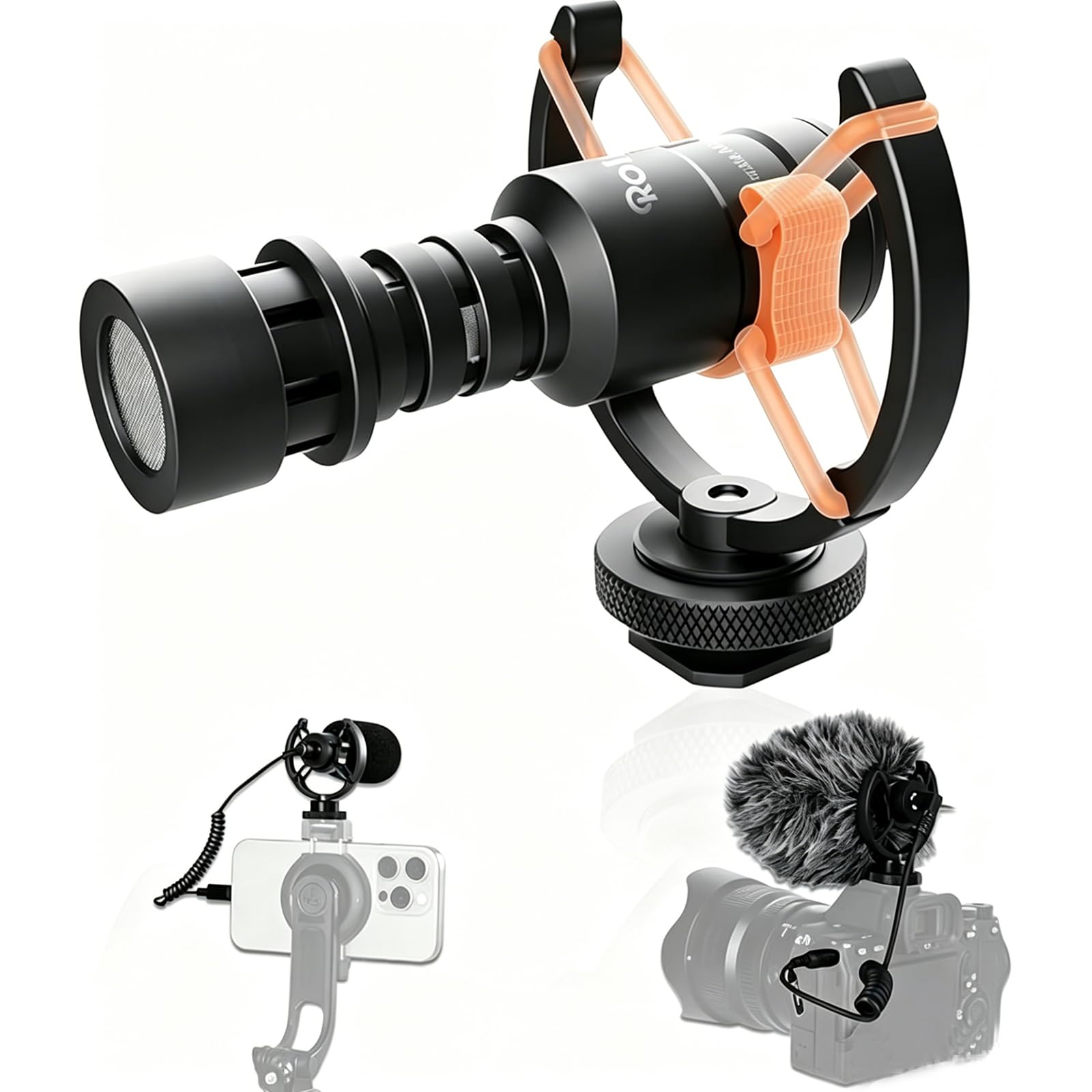 Rollei Hear: Me Pro Microfono professionale con ipercardioide, microfono video per registrazioni audio mirate, microfono esterno per DSLR