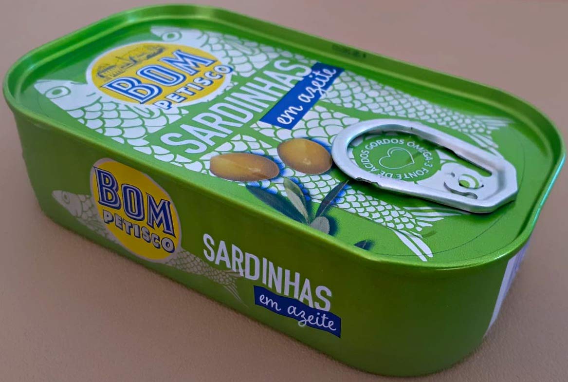Bom Petisco Sardinen in Olivenöl 10x120 g - Premium-Qualität aus Portugal - reich an Omega-3