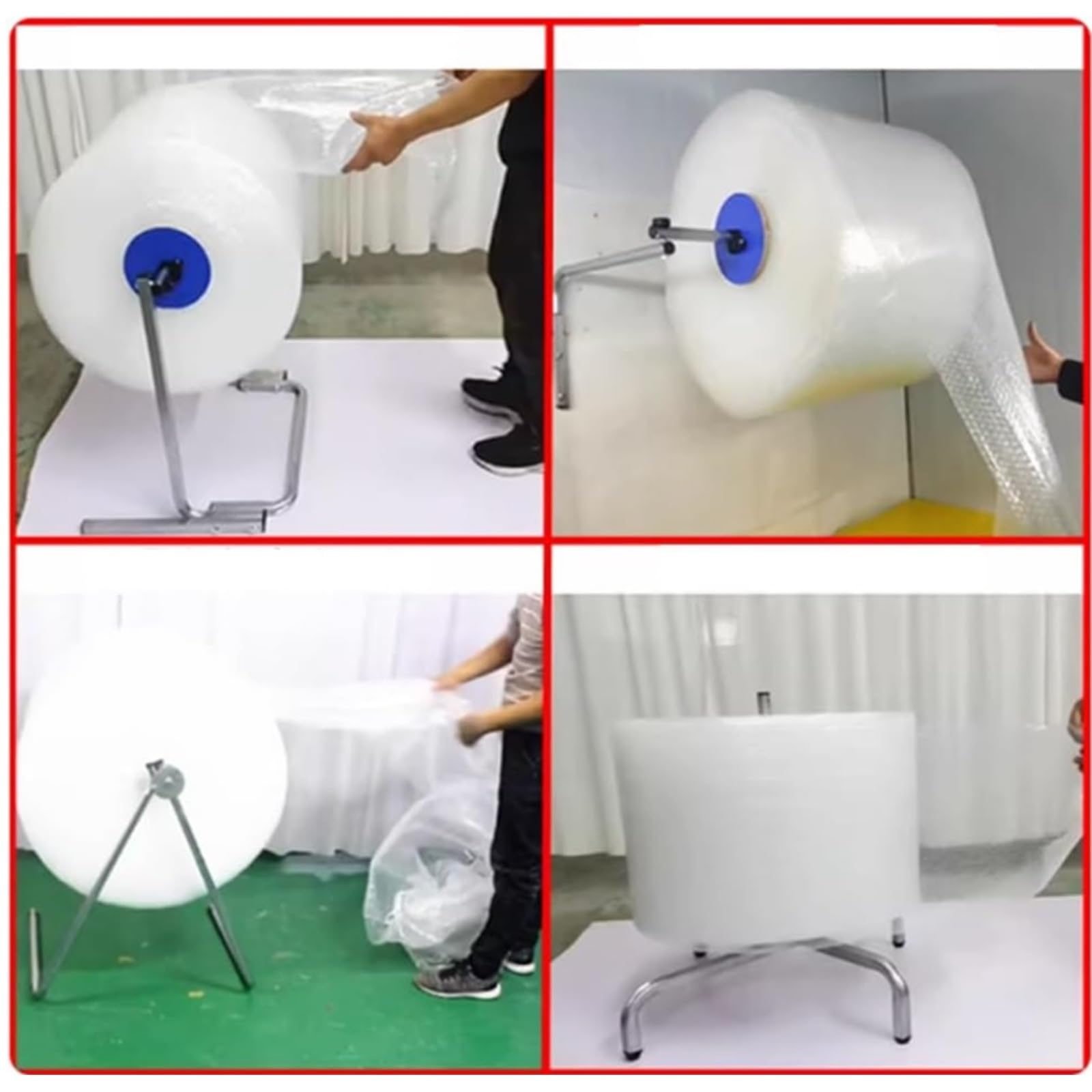 Distributore Di Rotoli Da Pavimento Con Supporto For Pellicola A Bolle D'aria For Venditori, Spedizioni, Imballaggio, For Larghezza Pellicola 30 Cm(70x52x65cm)