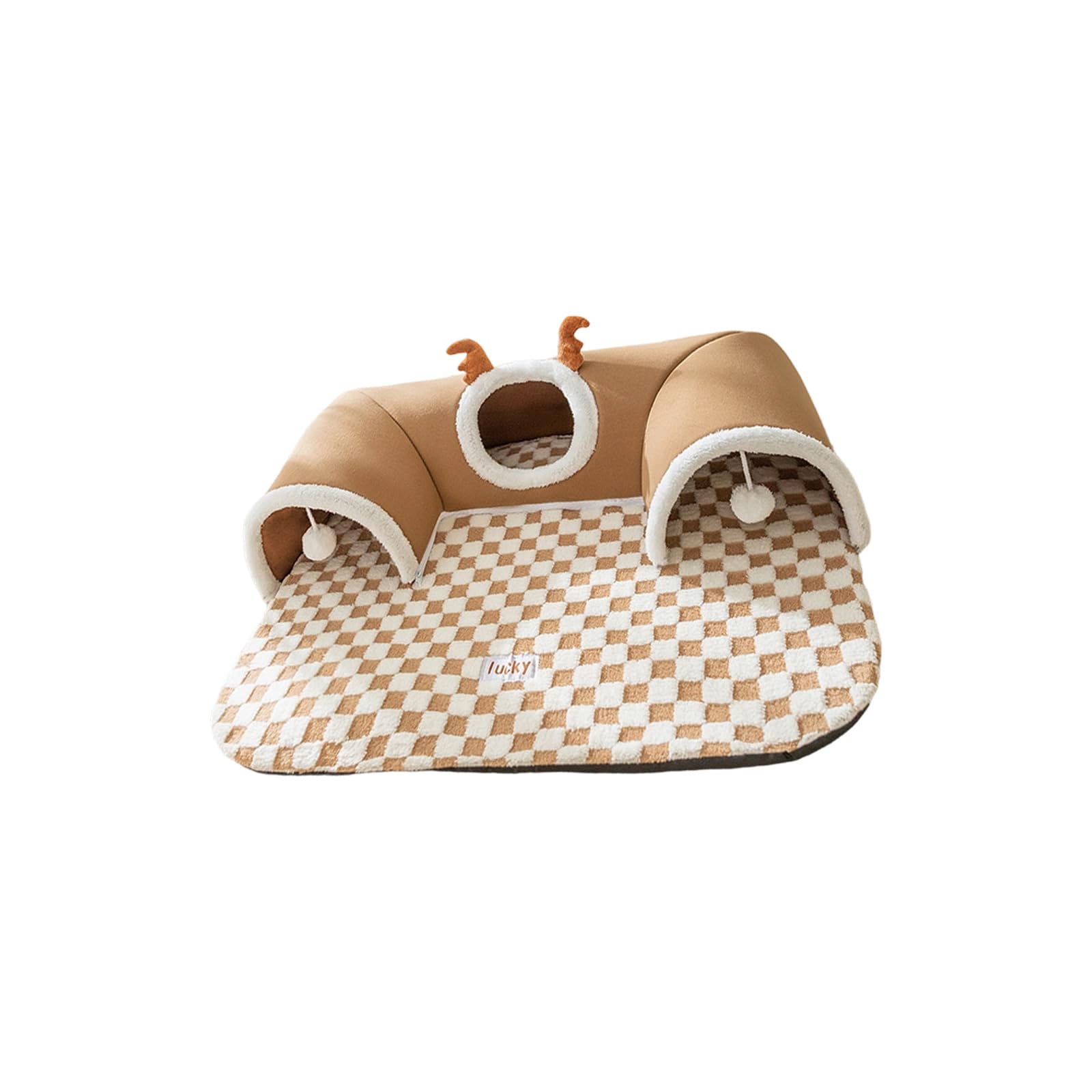 Tunnel et lit pour chats en polaire doux multi-usage pour plusieurs animaux