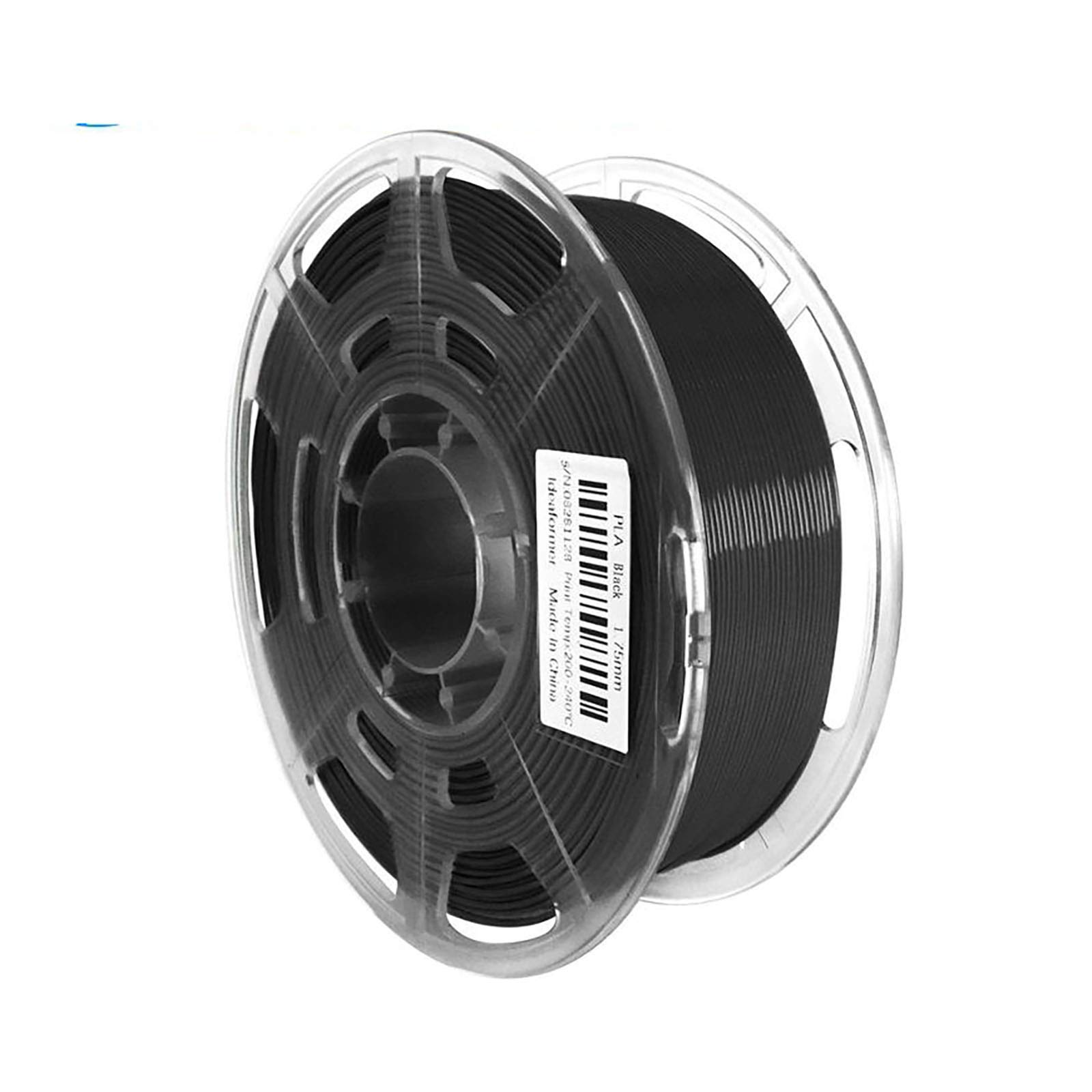 Filamento De Impresora 3D PLA 1,75 Mm Poco Olor Precisión De La Dimensión +/- 0,02 Mm Filamento De Impresora 3D 2,2 LBS (1 KG) Carrete Material De Impresora 3D Filamento Conductor PLA (Color:Negro)