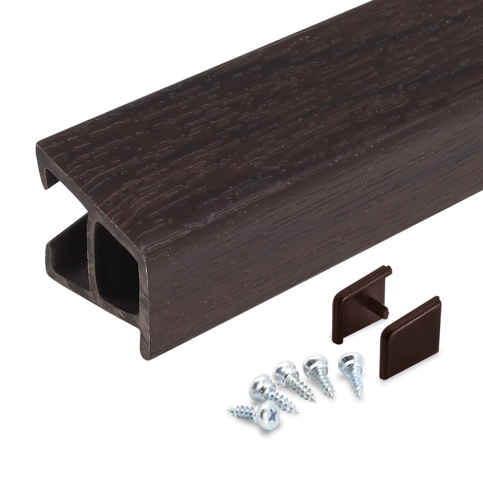 Epwin uPVC Door Weather Bar & End Caps (850mm) - Rosewood