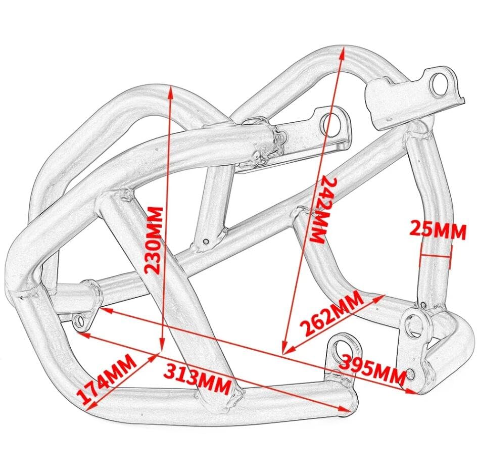 Barre de protection moteur CB650R 2019-2023 cage de cascade noire - 6