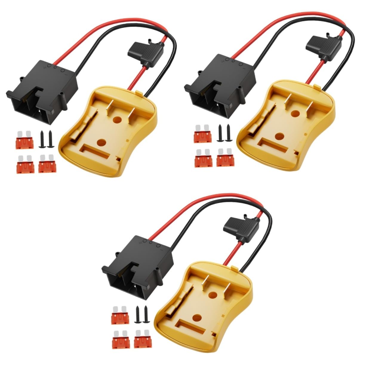 Mipcase Adattatore Per Batteria Da 3 Pezzi Adattatore Di Alimentazione Convertitore Caricabatterie Connettore Di Alimentazione Dock Per Batteria Connettore Di Alimentazione Per