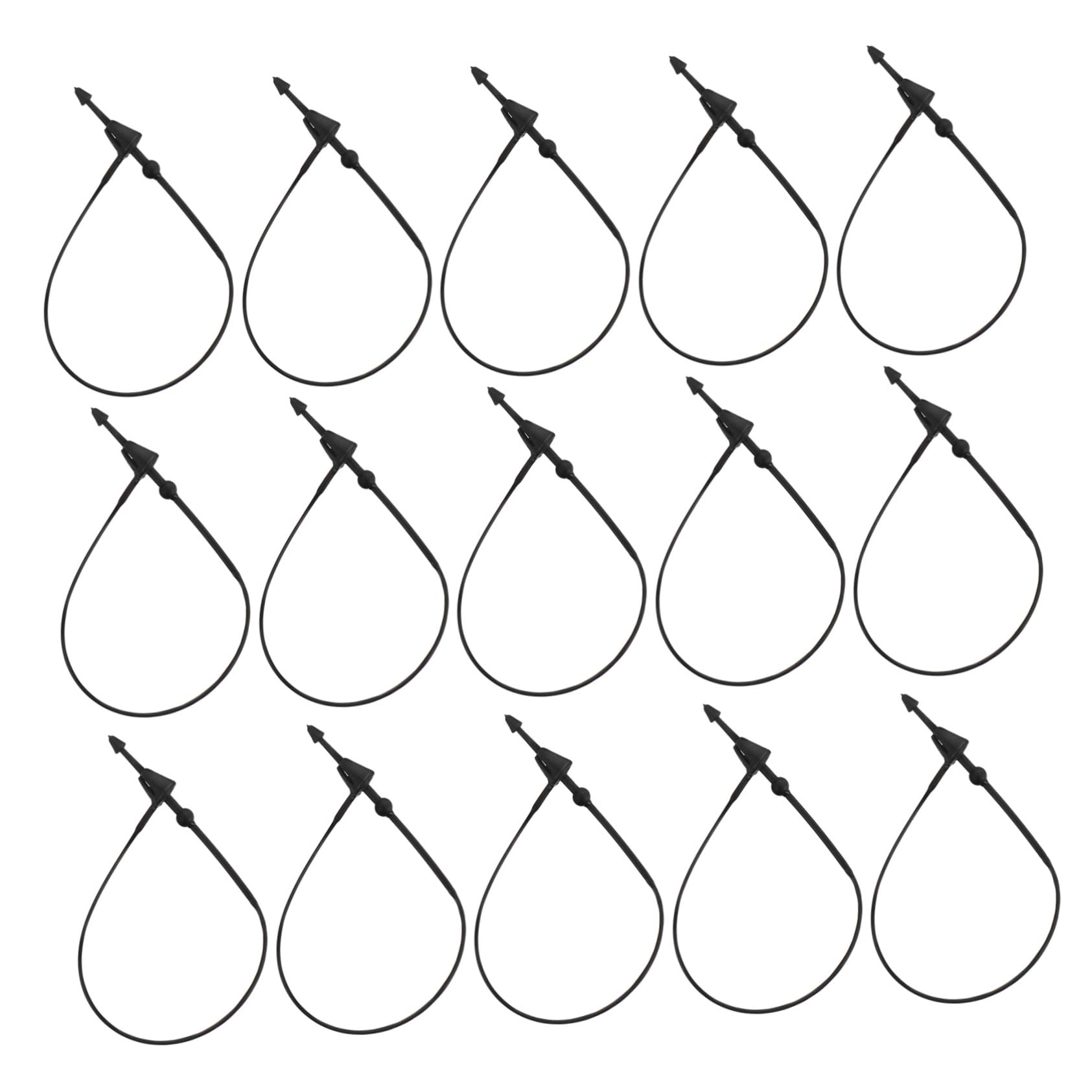 CIYODO 5000pcs Plastic Sling Prong Fasteners Tagging Fasteners Security Loop for Store Tag Pin Fastener Hook Tie Security Loop Tag Fastener Tag Ties Tag Attacher Ties Fastener Black