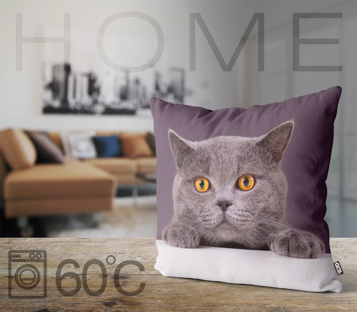 VOID Katze Britisch Kurzhaar Kissenbezug Kissenhülle Sofakissen Kissen Deko Outdoor-Kissen Dekokissen, Kissen Größe:80 x 80 cm
