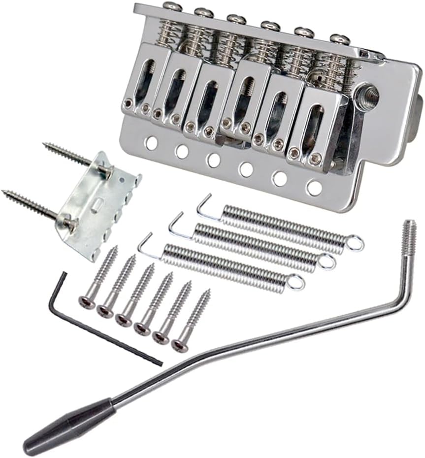 Left-Handed Guitar Lefty Tremolo Bridge System For Strat Electric Guitar (Chrome)