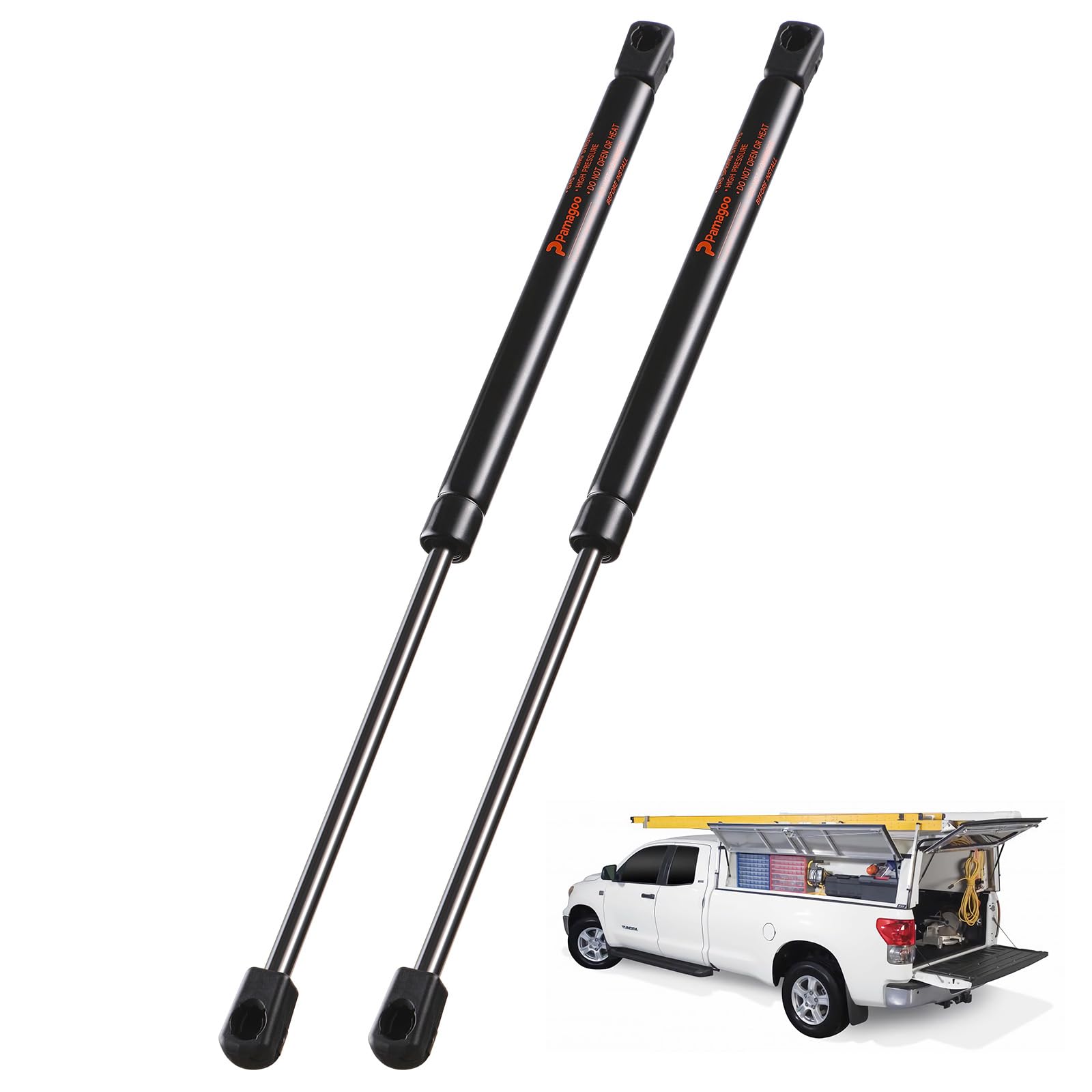 C1614195 16 Inch 35 Lbs Gas Struts 16" Spring Shocks for A.R.E Leer Topper,Rear Window,Camper Shell, Truck Cap Snugtop Replacement Lift Support,2 Pack