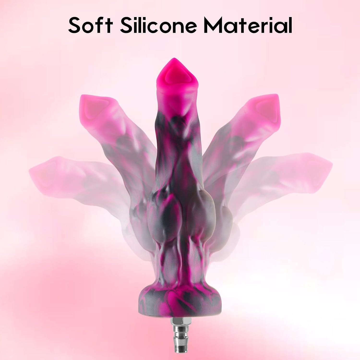 Sex Machine Dildo,8.6 in Knot Dildo Silicone Fantasy Dildo with Quick Air Connector for Thrusting Sex Machine,Sex Machine Attachments