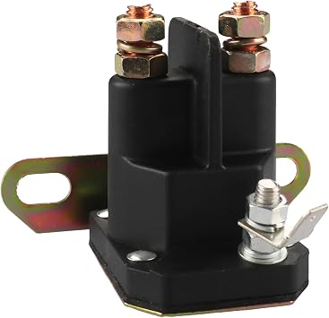 Lawn Mower Starter Solenoid 030817 for Hust-ler Zero Turn Lawn Mower 832-1211-210 8321211210w/ 1 Hole Bracket 12V 3 Terminal