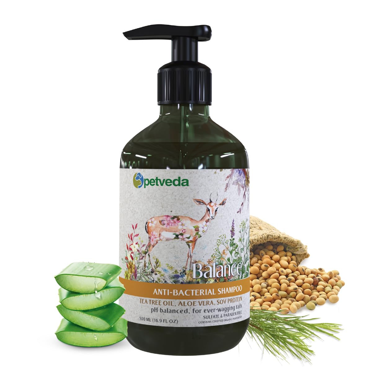 Petveda Ayurvedic Anti-Bacterial, Anti Fungal, Itch Relief Sulphate Free Shampoo 500ml | pH Balanced for Dogs & Cats | Natural Moisturizing with Tea Tree Oil & Aloe Vera | Maintains Overall Skin Health | Paraben Free (B07SJJNXHT) Amazon Price History, Amazon Price Tracker