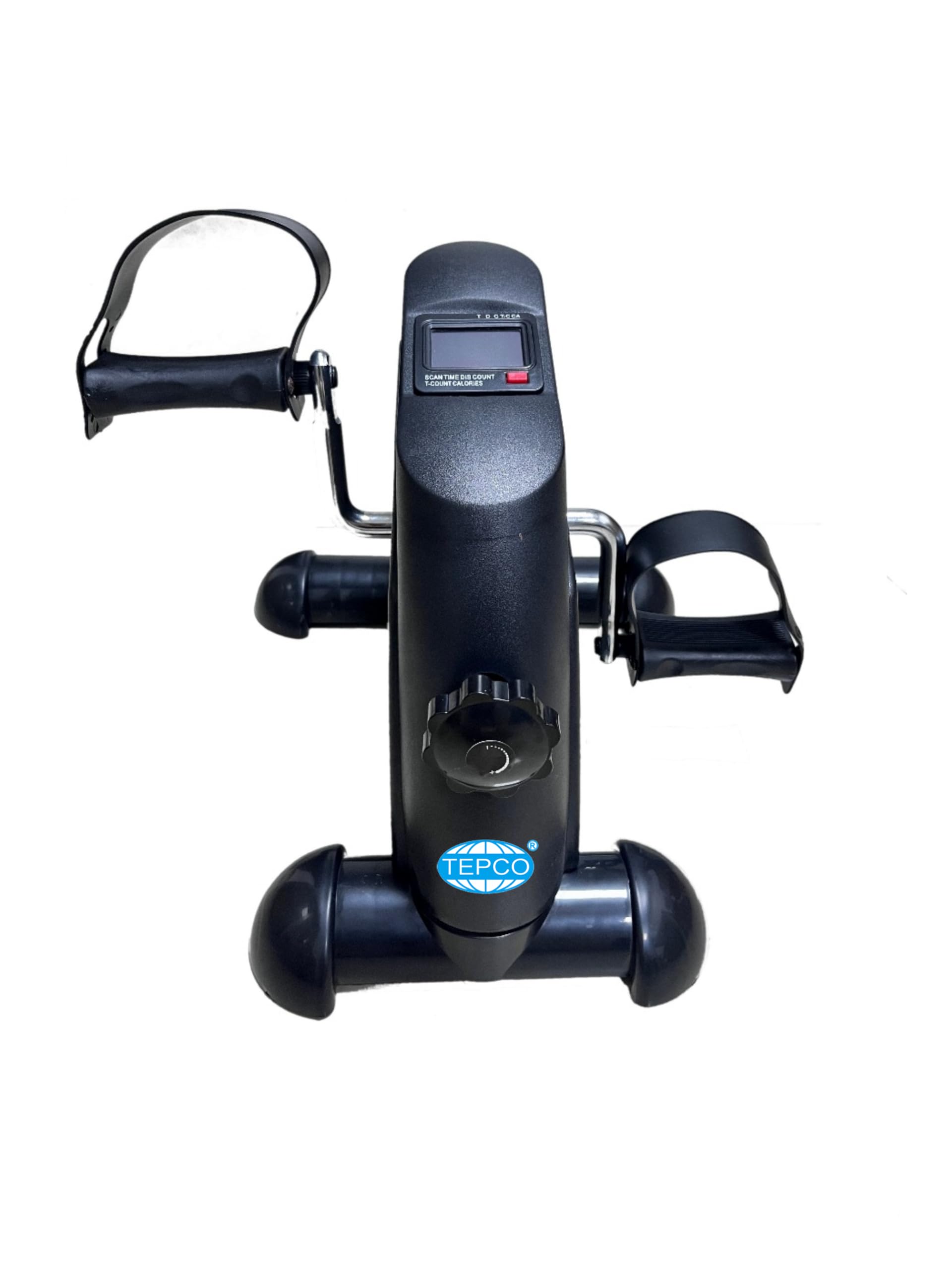 Tepco Under Desk Pedal Bike, Stationary Exercise Bicycle for Indoor Fitness, Workout Solution for Arms & Feet for Home and Office, Portable with Adjustable Resistance & LCD Monitor