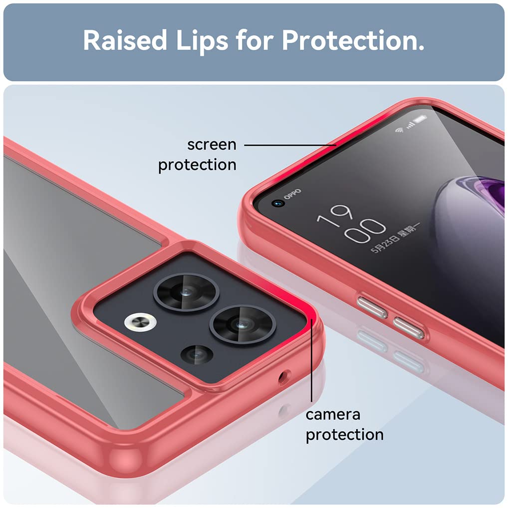 HAOYE Cover per OPPO Reno8 Pro (Reno 8 Pro) 5G Cover, 360° Protettiva