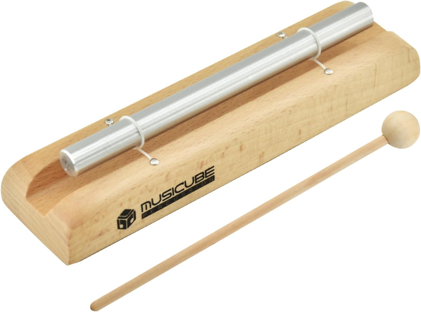 MUSICUBE Meditation Chime C-Tone Chime Wooden Hand-held Chimes for Classroom Management, Yoga, Meeting and Sound Therapy, Chime Mallet Included 110801-NEW