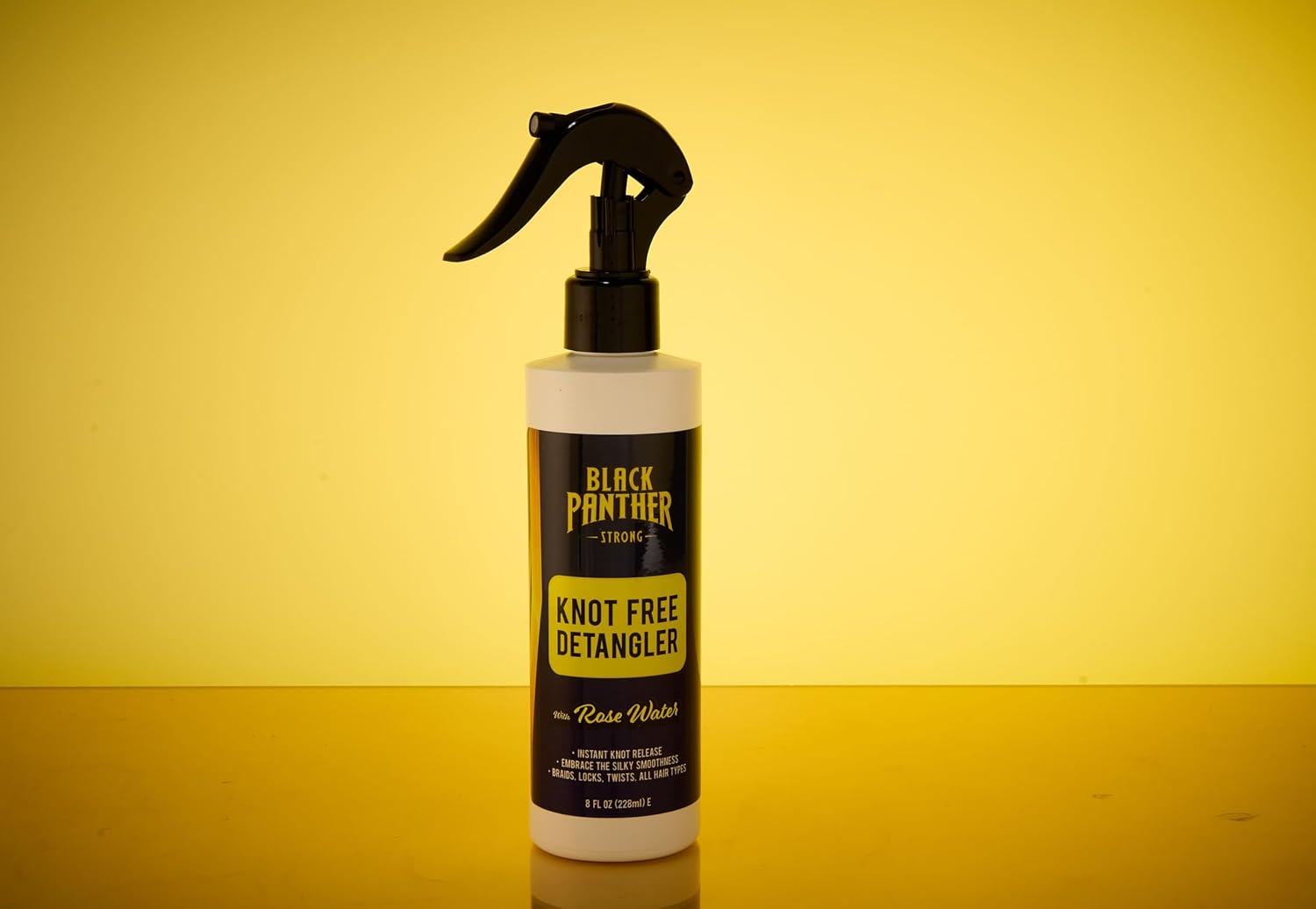 BLACK PANTHER STRONG DIAMOND EDGES Knot Free Hair Detangler and Multivitamin Leave In Conditioner With Rosewater 8 fl oz