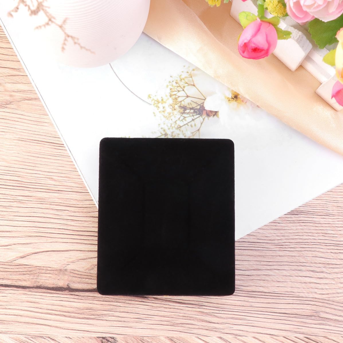Flocking Necklace Jewelry Box Storage Organizer for Pendants Black image 5
