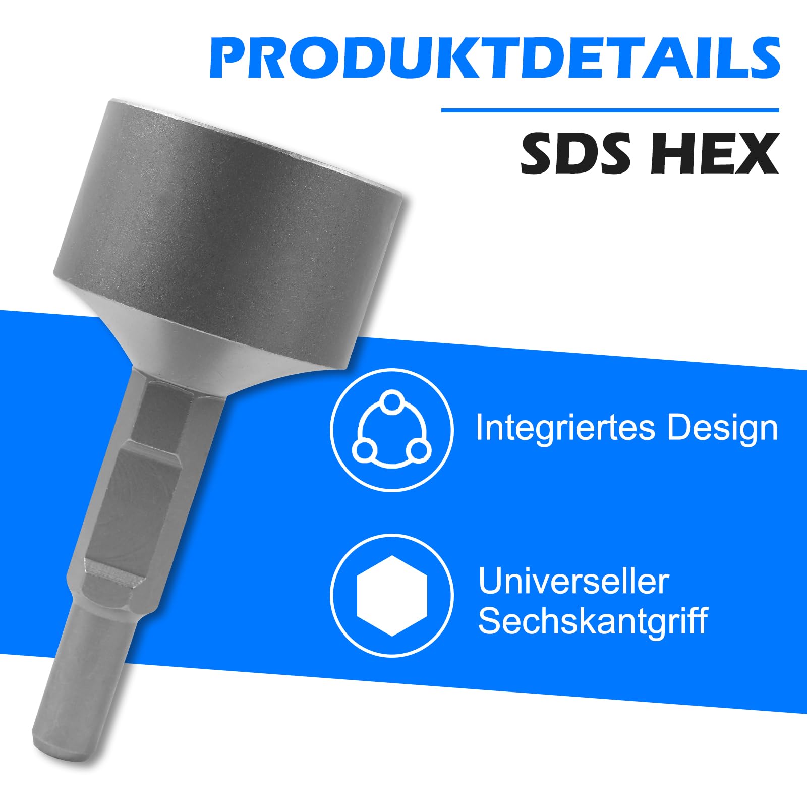 Jack Hammer Star Picket Driver, SDS HEX, wewnętrzny 85 mm, 105 x 220 mm, bity do wkładania słupków drewnianych rur, rur stalowych
