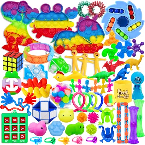 Edmirfun 64 Pcs Fidget Toys Set, Antistress Sensory Spielzeug Für Kinder...