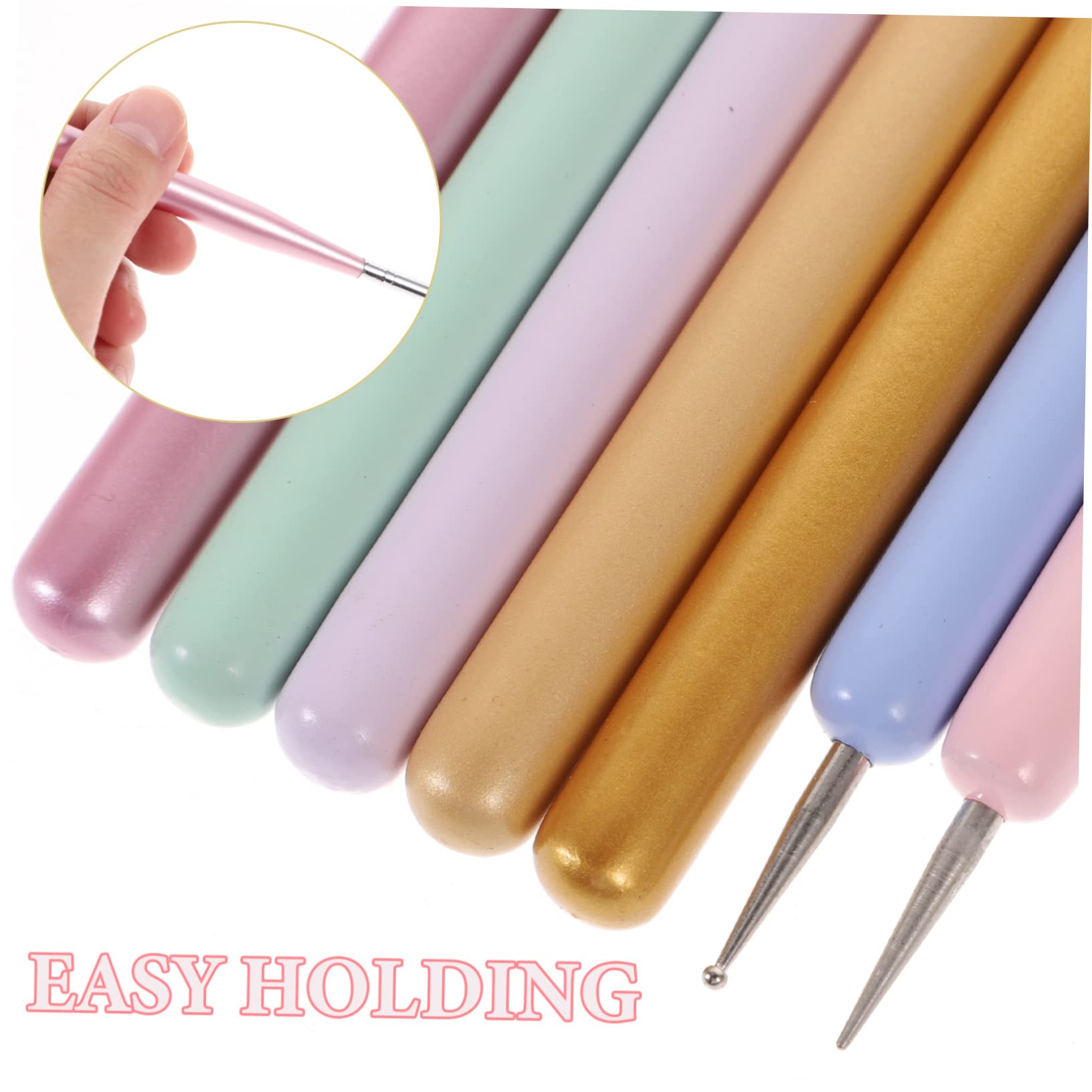 FRCOLOR 5 Set Di Pennelli Per Unghie Per Manicure E Per Nail Art Per Smalto 7 Pezzi*5