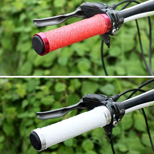 Miniatura 6 de ihreesy Agarres ergonómicos para manillar de bicicleta, 1 par de empuñaduras ergonómicas universales de doble bloqueo para manillar de bicicleta,