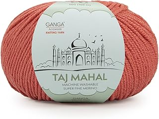 Ganga Acrowools Taj Mahal Yarn 100% Pure Wool, Hand Knitting and Crochet Yarn. Pack of 2 Balls - 50gm Each. Shade no - 18