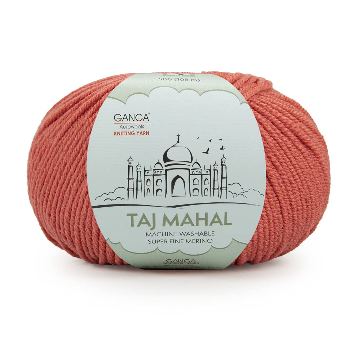 Ganga Acrowools Taj Mahal Yarn 100% Pure Wool, Hand Knitting and Crochet Yarn. Pack of 2 Balls - 50gm Each. Shade no - 18
