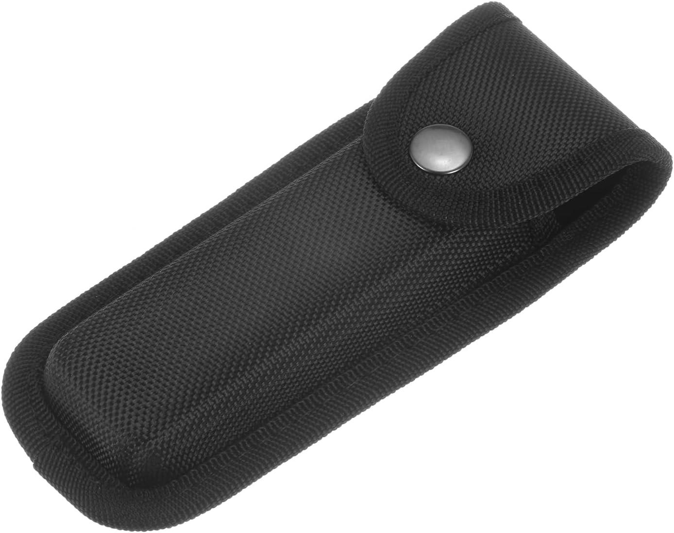HARFINGTON Nylon Pocket Knife Sheath 6.5" x 2.8" Horizontal Vertical Carry Belt Loop Multi-Tool Pouch Folding Knife Belt Sheath with Snap Closure for Outdoor Daily Use, Black image 3