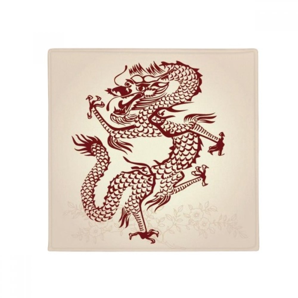 Tapis de sol dragon chinois anti-glisse 80x80cm pour sécuriser cuisine et entrée humide