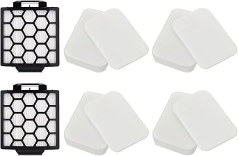 فلتر فراغ ZU102 ZU100 لفرشاة التنظيف الذاتي Shark Navigator Zero-M Pet Pro ZU60 ZU62 ZU62C NV150 NV151 NV255 مكنسة كهربائية عمودية، الجزء 1238FT60، 1239FT60، 2 + 4 فلاتر رغوية، لباد