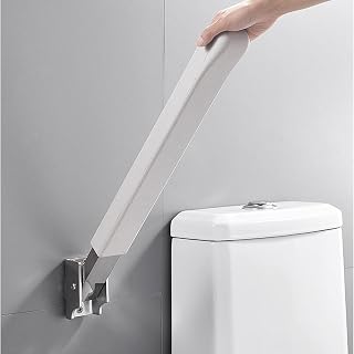 Toilet Grab Bars Stainless Steel Disadvantage Non-Slip Fold Down Handle Non-Slip Toilet Grab Handle Bathroom Handle for Elderly Disabled Shower Support Handle (Size : 62cm)