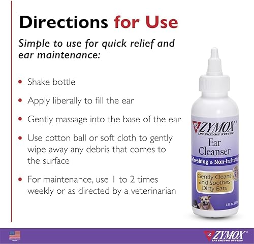 Miniatura 5 de Zymox Toallitas enzimáticas para oídos, limpiador de oídos y solución de oídos sin hidrocortisona para perros y gatos Paquete de producto para