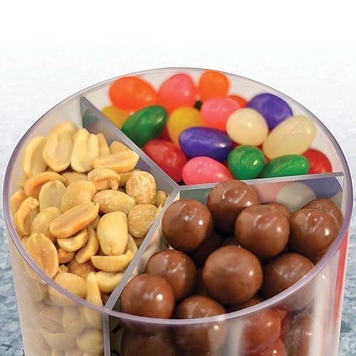 SM NUEVO Dispensador de máquina de dulces triple 3 compartimentos Gumball Ball Tipos de aperitivos (envío desde Estados Unidos) por Handy Gourmet