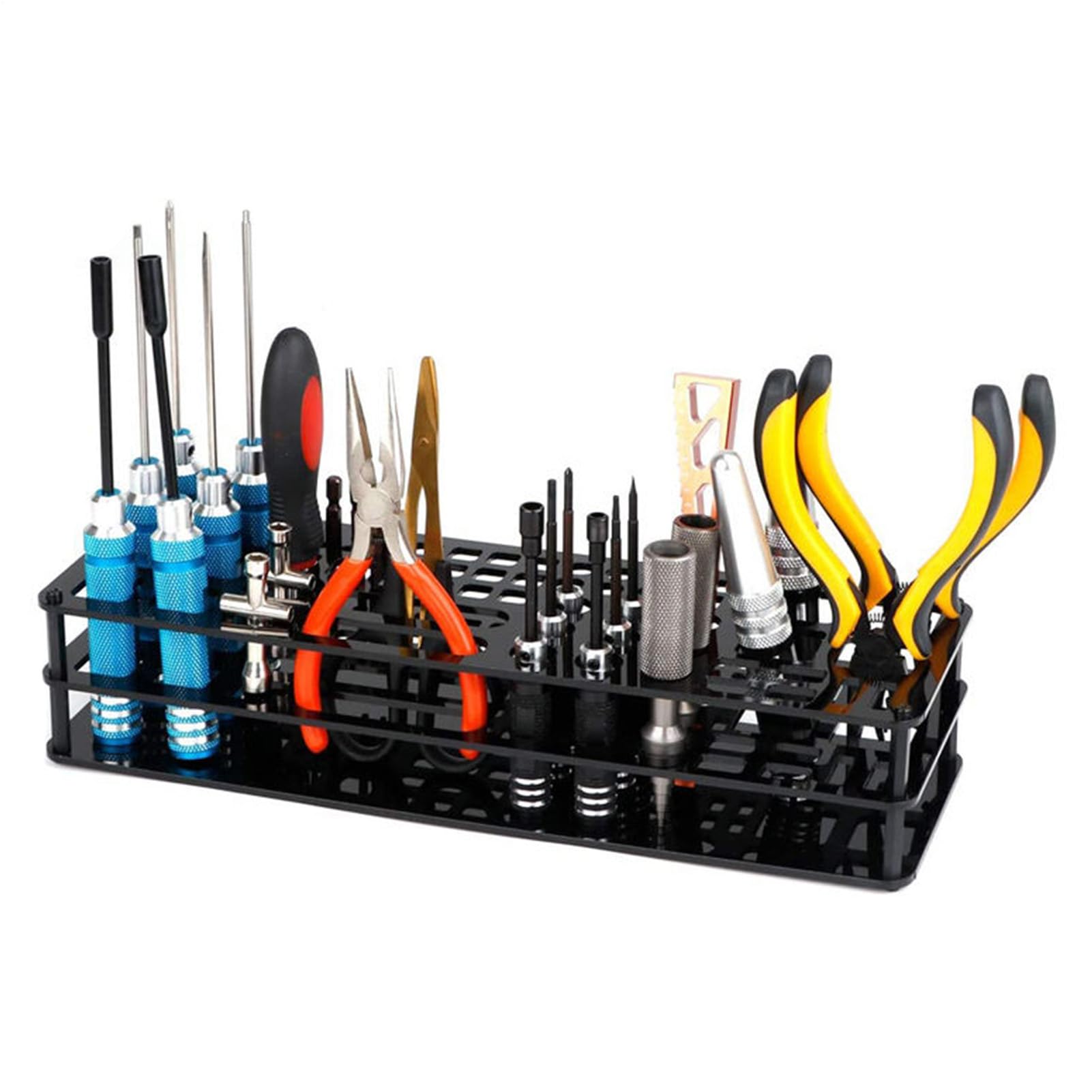 Model Making Tool Storage Rack - Multi-Slot Holder for Pliers Cutters Knives Tweezers | Hobby Workbench Organizer, Craft Station Stand, Kit Modeling Desktop Tidy