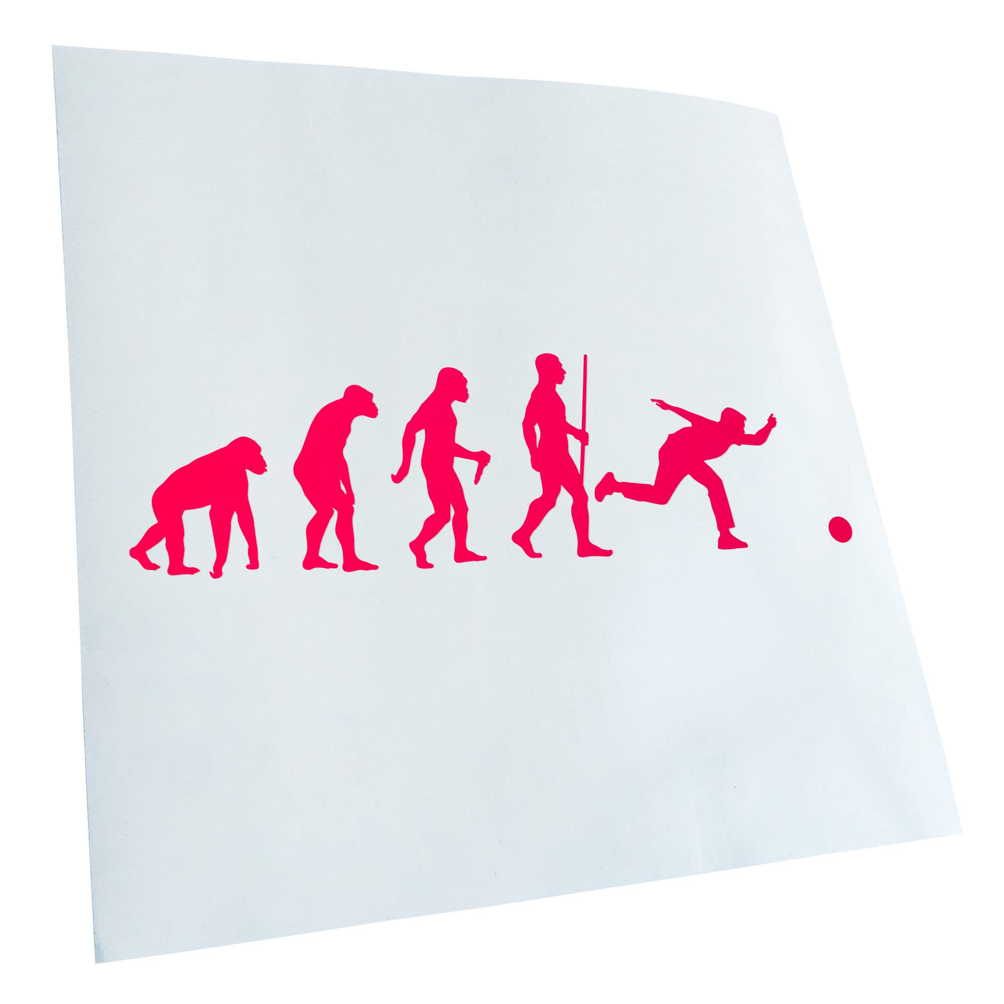 Kiwistar - Car Sticker - Bowling Cones Evolution - Neon Pink - 24 x 7 cm - Rear Window Car Sticker Weatherproof for Car Truck Moped Truck - Sticker Exterior Self-Adhesive Tuning Accessories for
