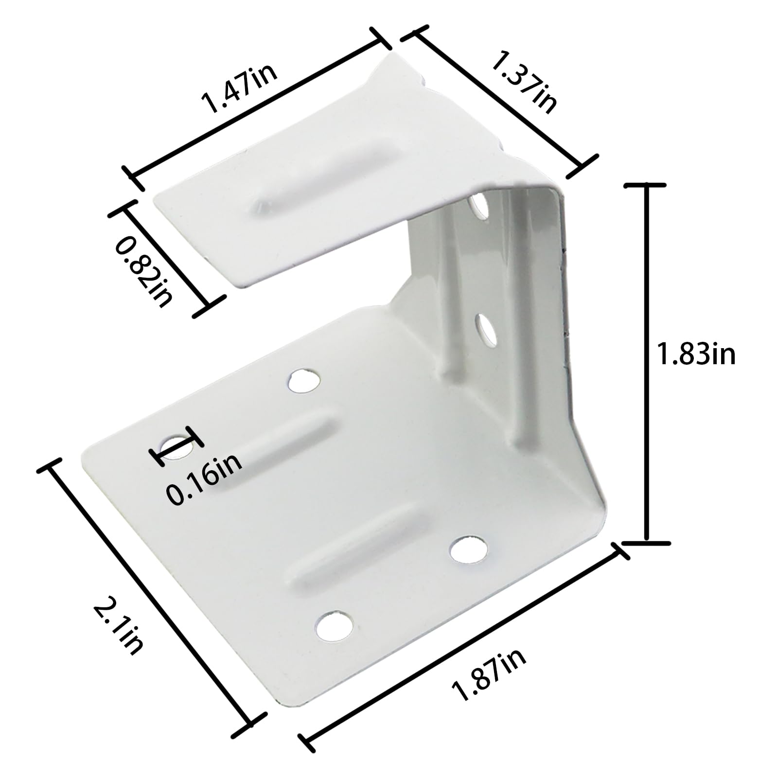 Caishun 2PCS 2-1/4 Inch Curtain Centre Support Mounting Device Fitting Blinds Curtain Fitting White Centre Support Bracket for 2 Inch Thin Blind Frame
