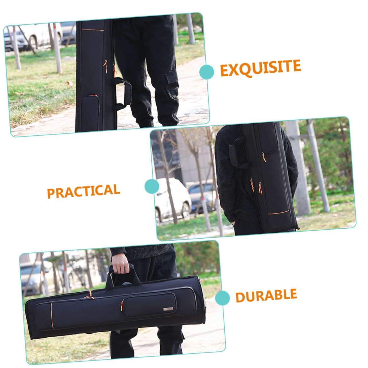 UPKOCH Borsa per Trombone Spallacci Imbottiti, Grande Capacità, Oxford e Velluto, Design Creativo, Portatile come Zaino o Borsa a Mano per Strumenti Musicali