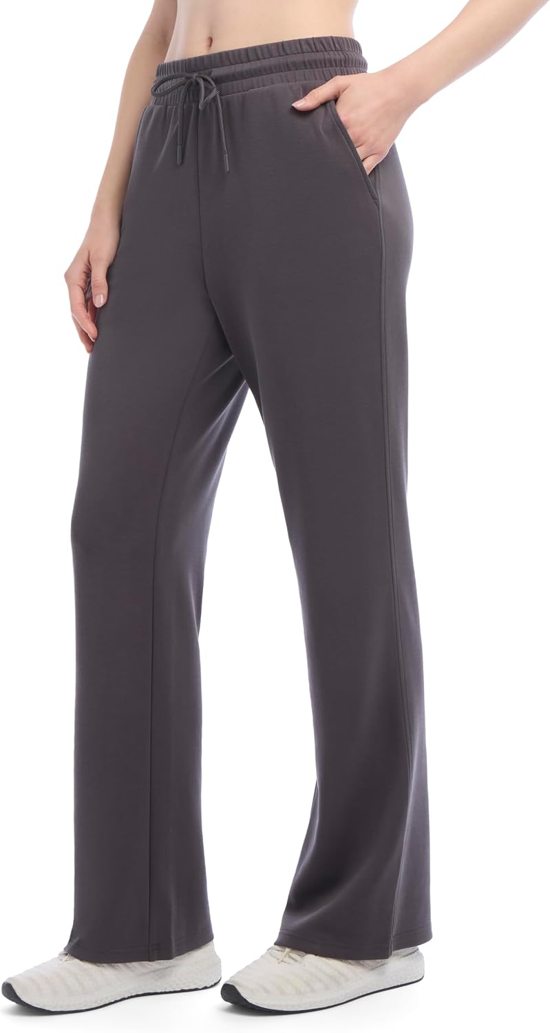 Danskin Women's Cloud Flare Leg Sweatpants with Adjustable Drawstring