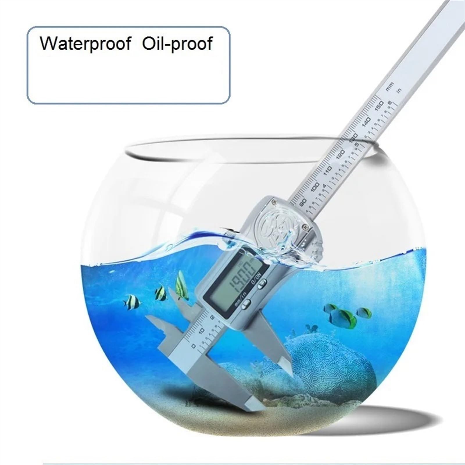 IP67 wodoodporne suwmiarki cyfrowe suwmiarka elektroniczna ze stali nierdzewnej Tester średnicy wysokość narzędzie do pomiaru głębokości(0-150mm)