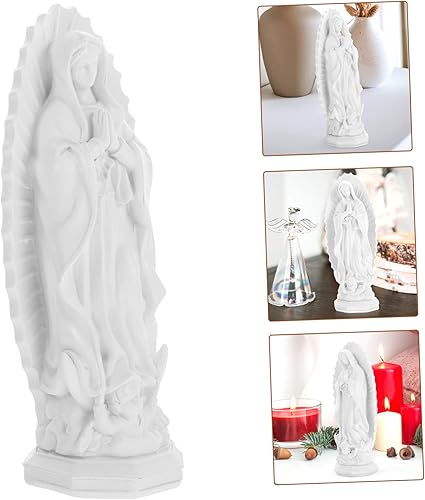 Miniatura 8 de DECHOUS Estatua de resina virgen de resina pequeña resina virgen decoración de escritorio iglesia decoración de escritorio resina artesanía estatua