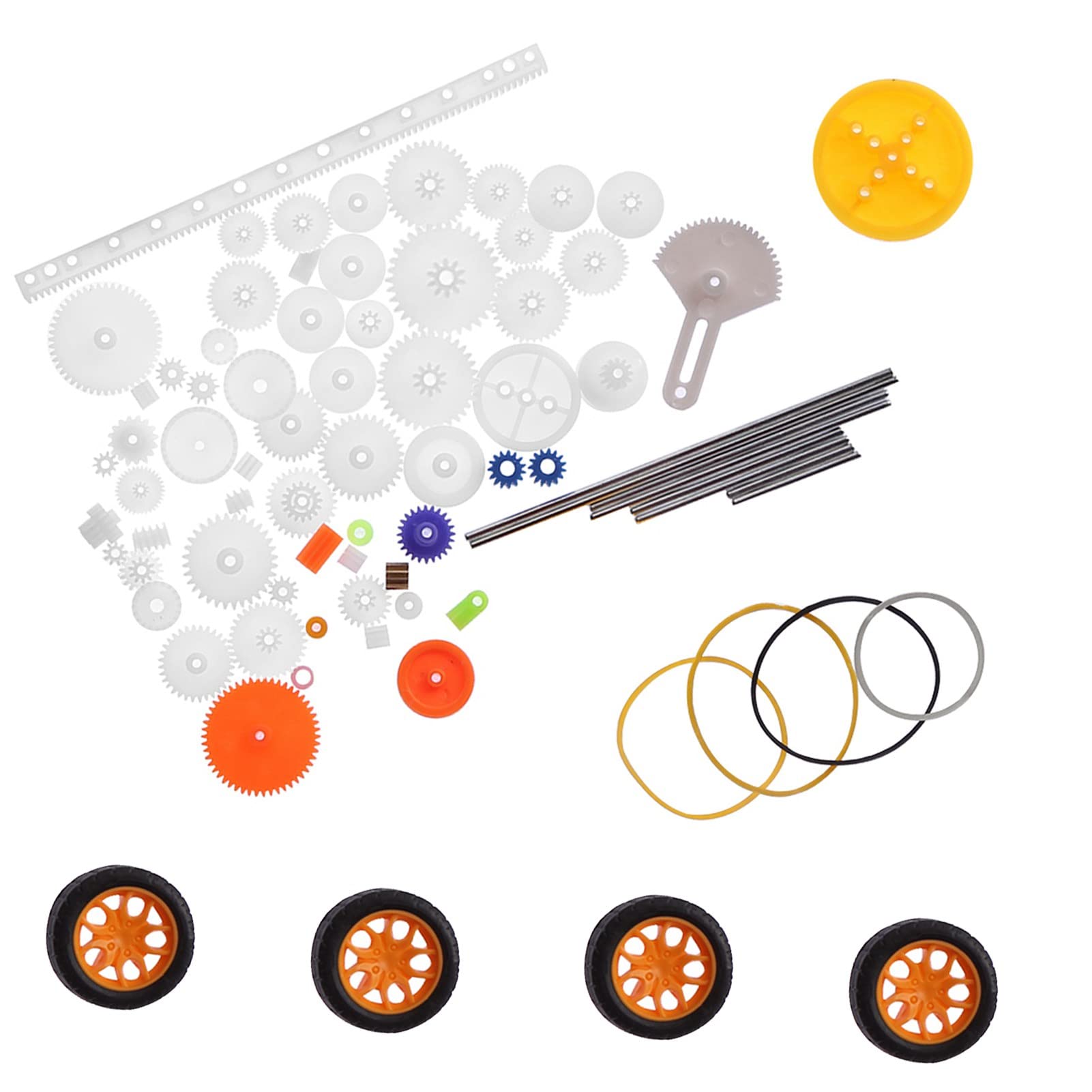 34 Kinds of Rack and Pinion Gear Bag Toy Model Pulley Plastic Worm Gear Reducer DIY Kit