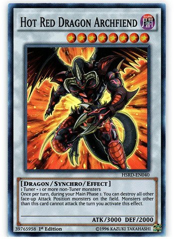Amazon.com: YU-GI-OH! - Hot Red Dragon Archfiend (HSRD-EN040) - High-Speed  Riders - 1st Edition